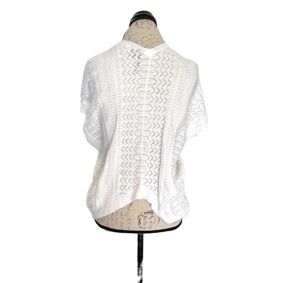 Love By Design Womens Sweater Open Cardigan Shrug Size Small White So It Is - Picture 3 of 12